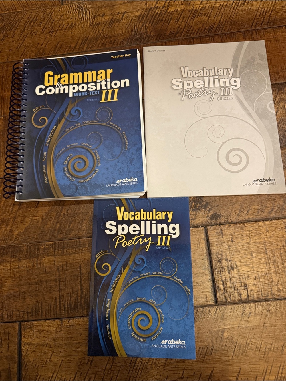 Abeka 9th grammar & poetry books